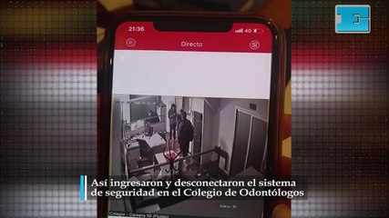 Descargar video: Así ingresaron y desconectaron el sistema de seguridad en el Colegio de Odontólogos