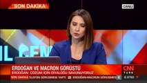 Son dakika haberi... Cumhurbaşkanı Erdoğan, Macron ile görüştü