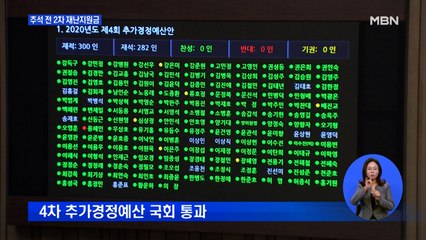 4차 추경안 통과…"추석 전 2차 재난지원금 지급"