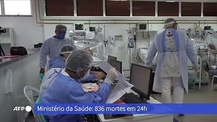 Covid-19: Brasil tem 836 mortes em 24 horas