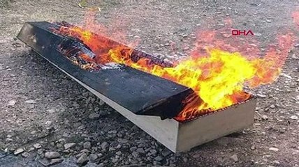 Koronavirüsten öldü, gömüldükten sonra tabutu yakıldı