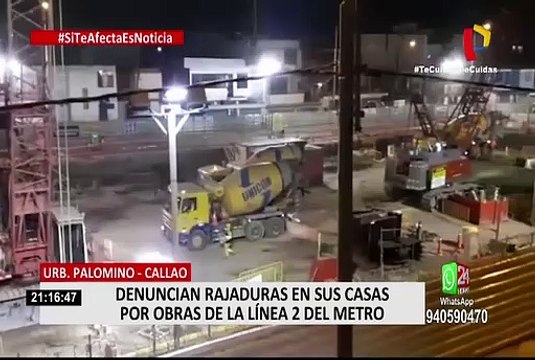 Callao: vecinos denuncian que obras de Línea 2 están causando daños a sus viviendas