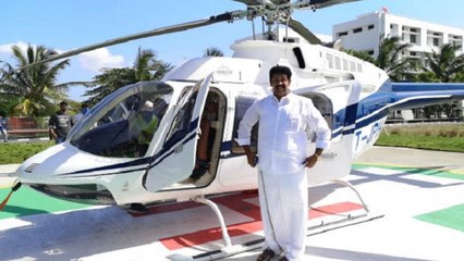 ஹெலிகாப்டரில் ஆண்டாள் கோவிலுக்கு சென்ற அதிமுக நிர்வாகி - வீடியோ