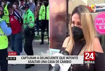 Agentes de seguridad privados y un sereno ayudan a cambista para evitar el robo de su dinero