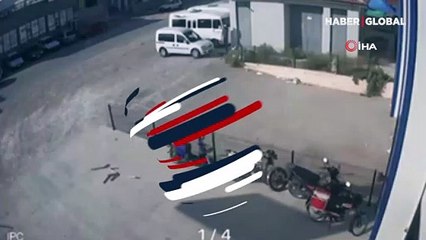 Kafasına karton geçirip motosiklet çaldı