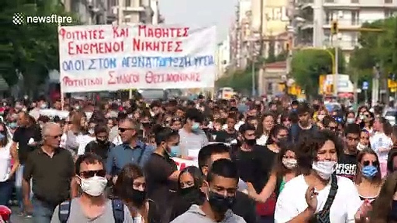 Students across Greece protest against 'unsafe' return to classrooms