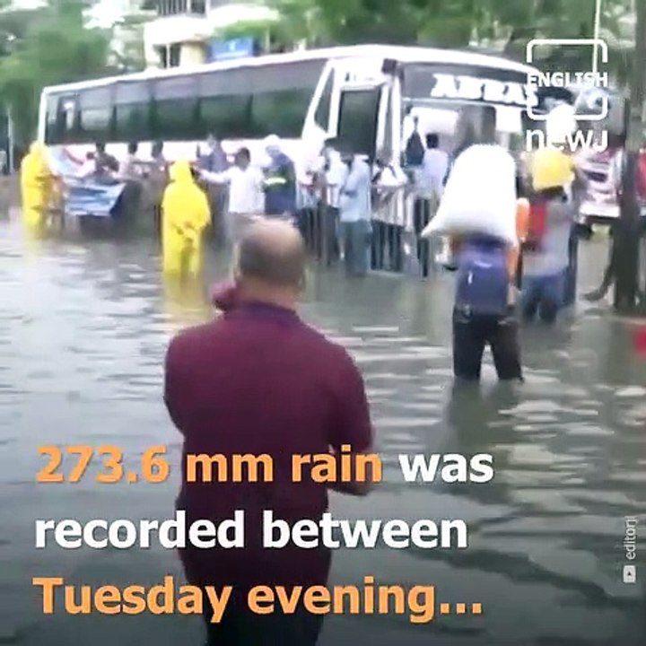 Incessant, overnight rains flood COVID hospital in Mumbai.