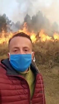 Así esta rodeado por el fuego el Observatorio de Bosque Alegre