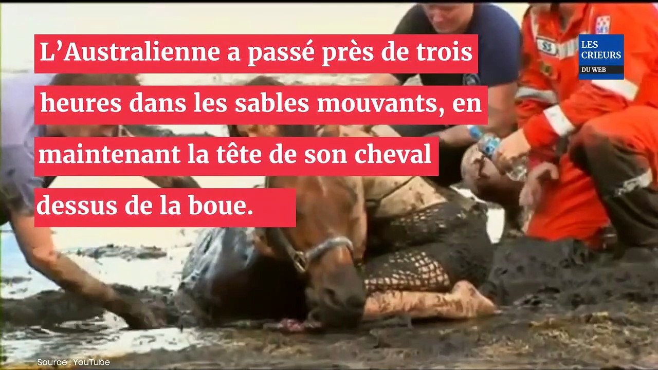 Le sauvetage miraculeux d'une femme et de son cheval, pris au piège dans des sables mouvants