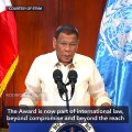 Duterte makes history, raises Hague ruling in UN assembly
