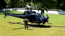 De helicóptero, delegado-geral da Polícia Civil do Paraná chega a Cascavel