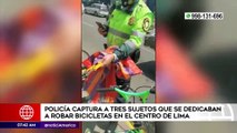 La Policía capturó a 3 sujetos que se dedicaban a robar bicicletas en el Centro de Lima | Primera Edición (HOY)