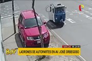 San Luis: ladrones de autopartes se llevan espejo de auto en tiempo récord