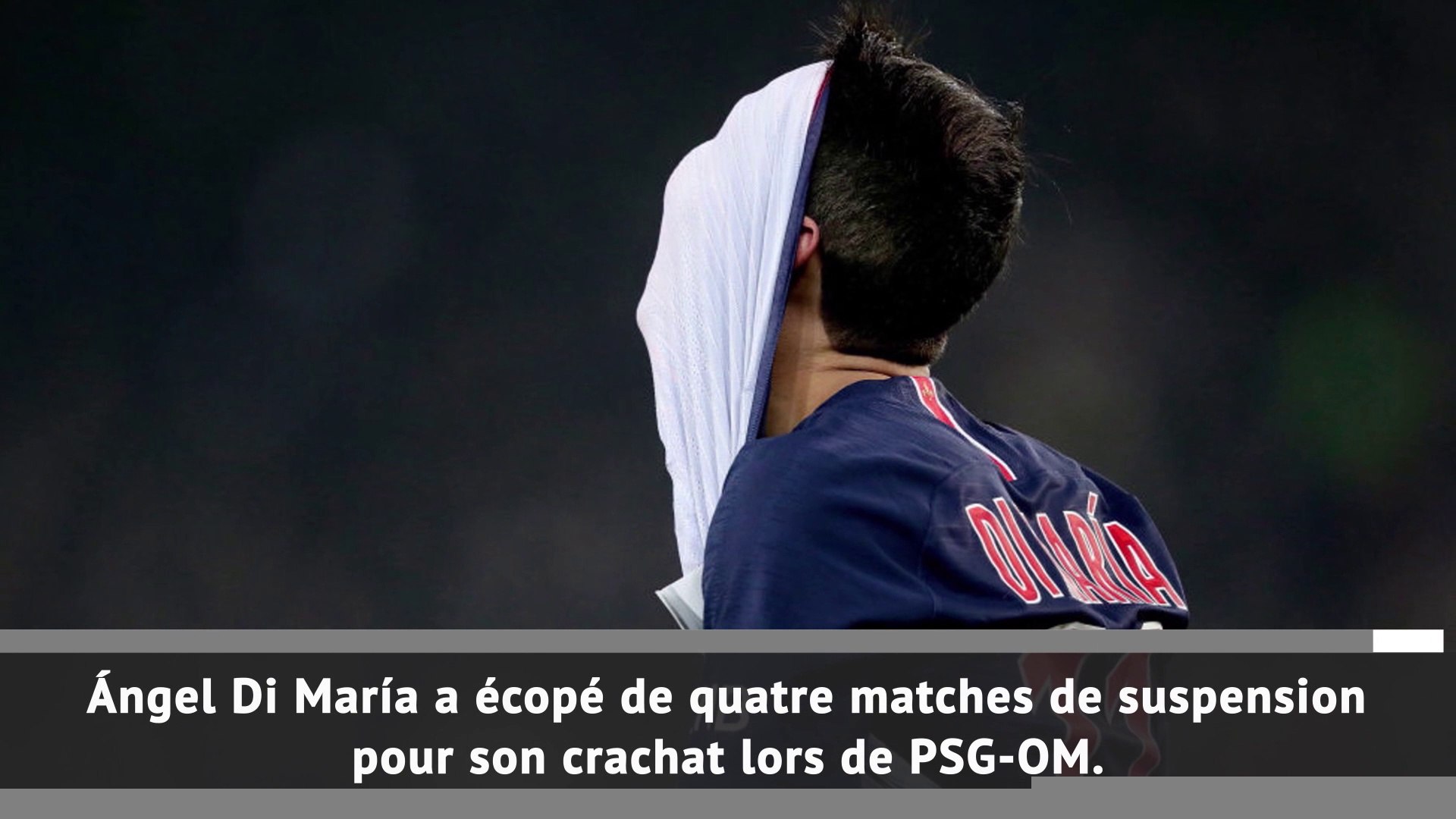 PSG - Di Maria suspendu 4 matches