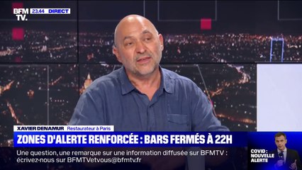 Le restaurateur Xavier Denamur craint que les nouvelles restrictions provoquent "une explosion sociale"