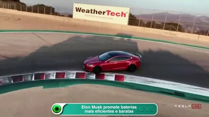 Elon Musk promete baterias mais eficientes e baratas