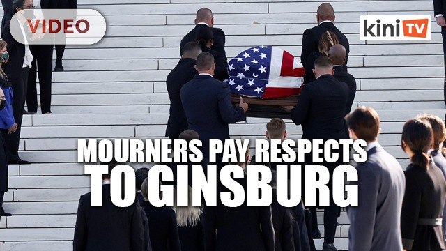 Mourners pay respects to Ginsburg at US Supreme Court
