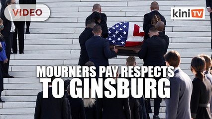Mourners pay respects to Ginsburg at US Supreme Court