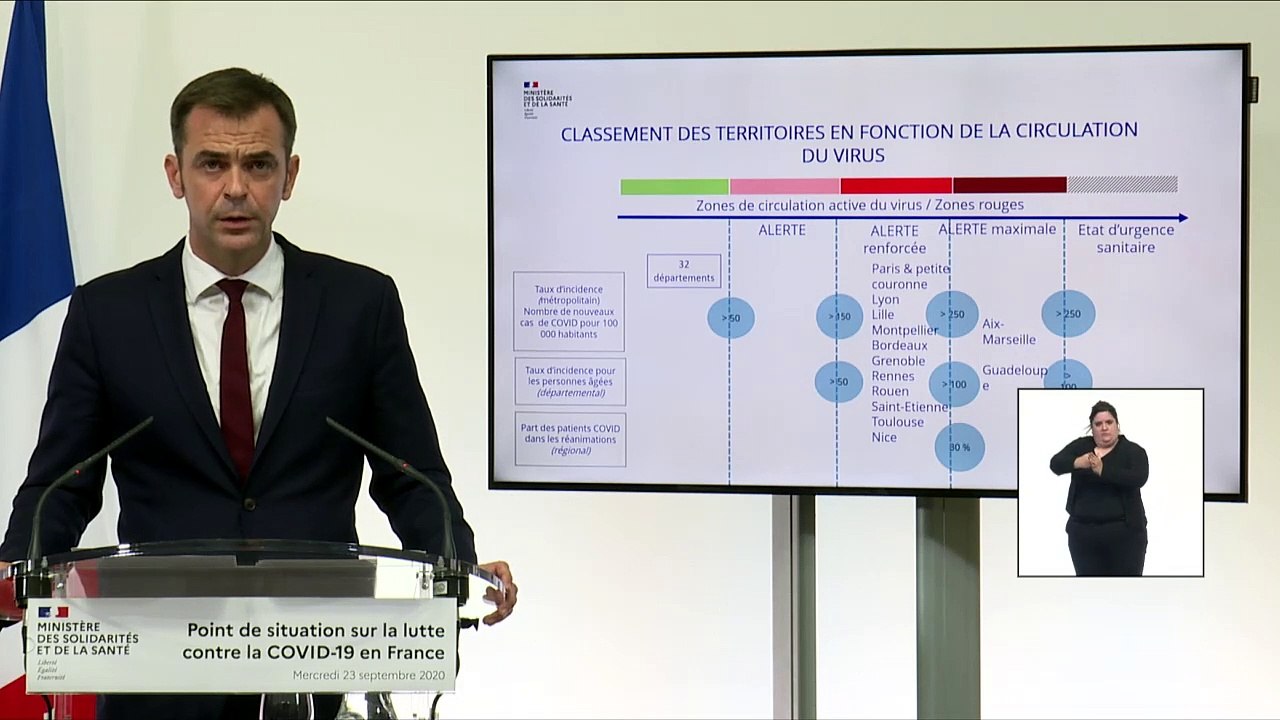 Virus - Ministère des Solidarités et de la Santé : Voici l'intégralité de la conférence de presse d'Olivier Véran le mercredi 23 septembre 2020