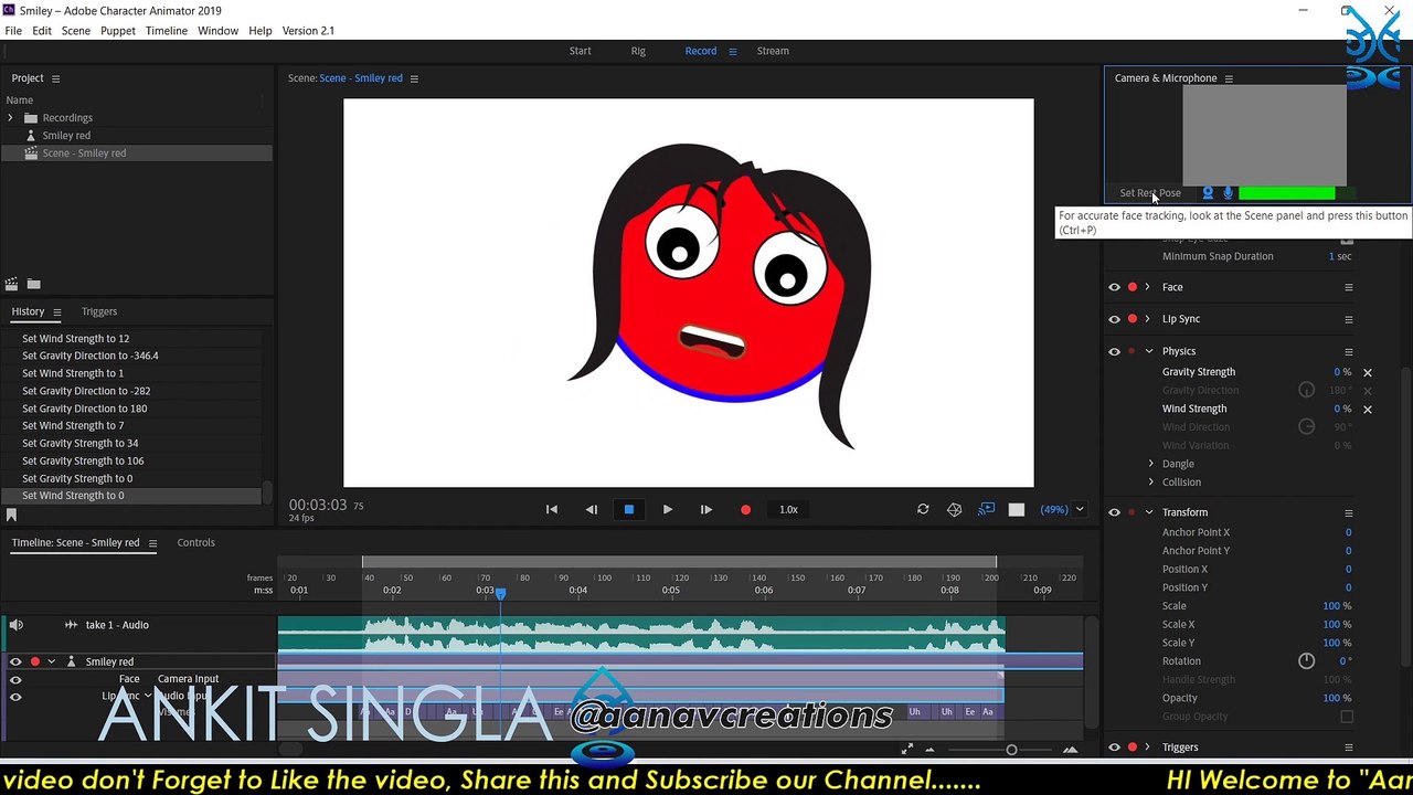 Hair Rigging | Hair Animation and Dangle in Adobe Character Animator -हिंदी | Class 8 | Dangle Tips