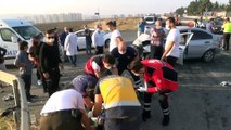 Silivri’de işçileri taşıyan servis kaza yaptı: 2’si ağır 8 yaralı