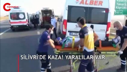 Silivri’de işçileri taşıyan servis kaza yaptı: 2’si ağır 8 yaralı