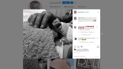 Gigi Hadid y Zayn Malik anuncian el nacimiento de su primera hija