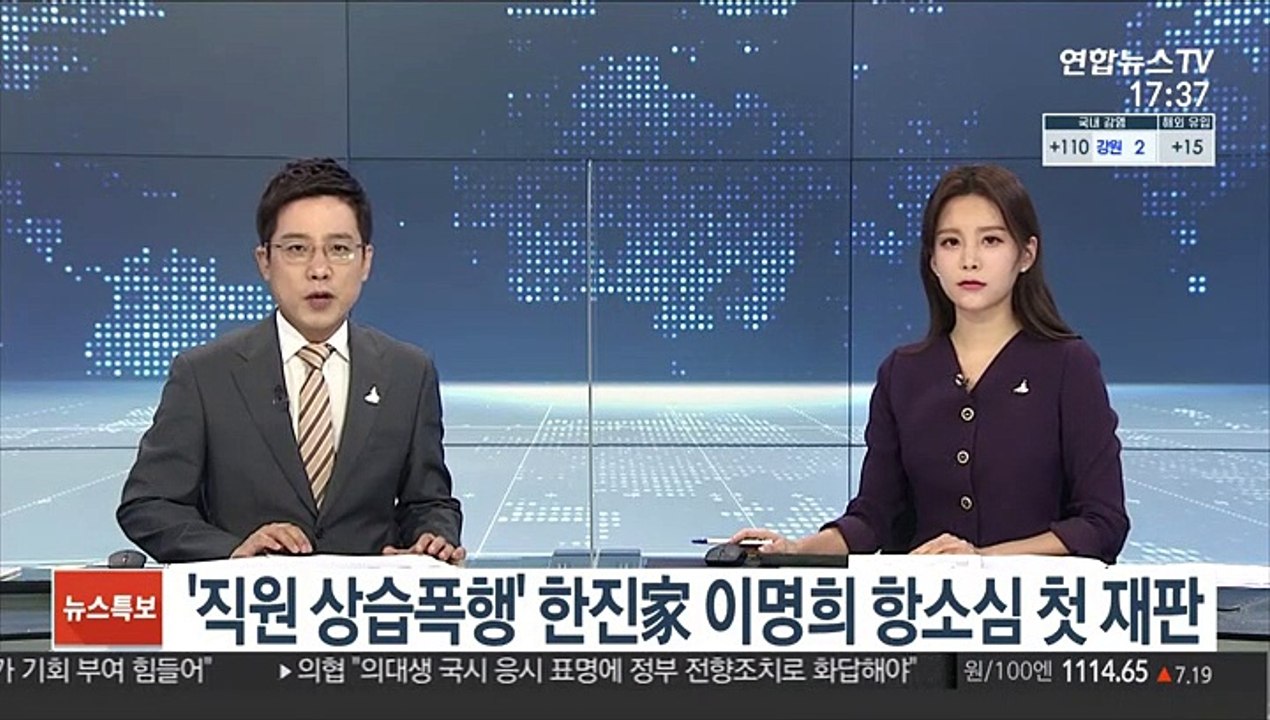'직원 상습폭행' 한진家 이명희 항소심 첫 재판