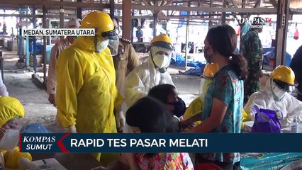 Rapid Test di Pasar Tradisional Melati Medan