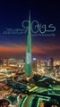 شاهد: برج خليفة يضيء بعلم السعودية احتفالاً بعيدها الوطني الـ90