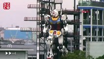 Japon yapımı 18 metre yüksekliğindeki 'Gundam robotu' ilk adımını attı