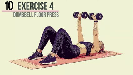 4 Minute Easy Dumbbell Workout for Beginners // Tabata Song