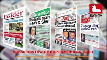 CAMEROONIAN PRESS REVIEW OF SEPTEMBER 24, 2020