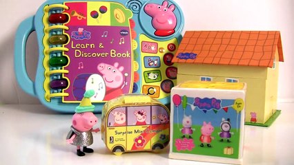 Peppa Pig Surpresas e Aprenda e descubra com a Peppa caixinha surpresa + Mini Camper