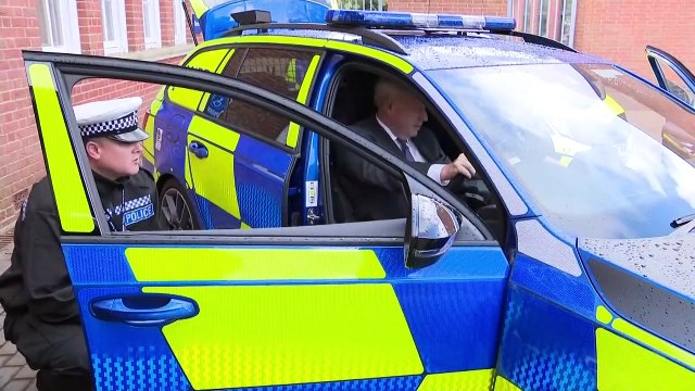 Boris Johnson visits police as chancellor delivers statement
