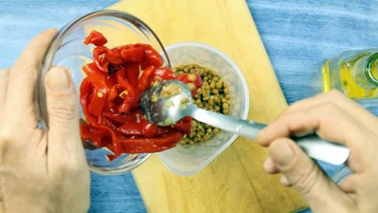 HAMBURGUESA DE LENTEJAS Y PIMIENTOS