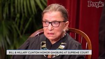 Bill & Hillary Clinton Join Mourners Honoring Ruth Bader Ginsburg At Supreme Court
