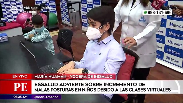 EsSalud advierte sobre incremento de malas posturas en niños debido a las clases virtuales | Primera Edición (HOY)