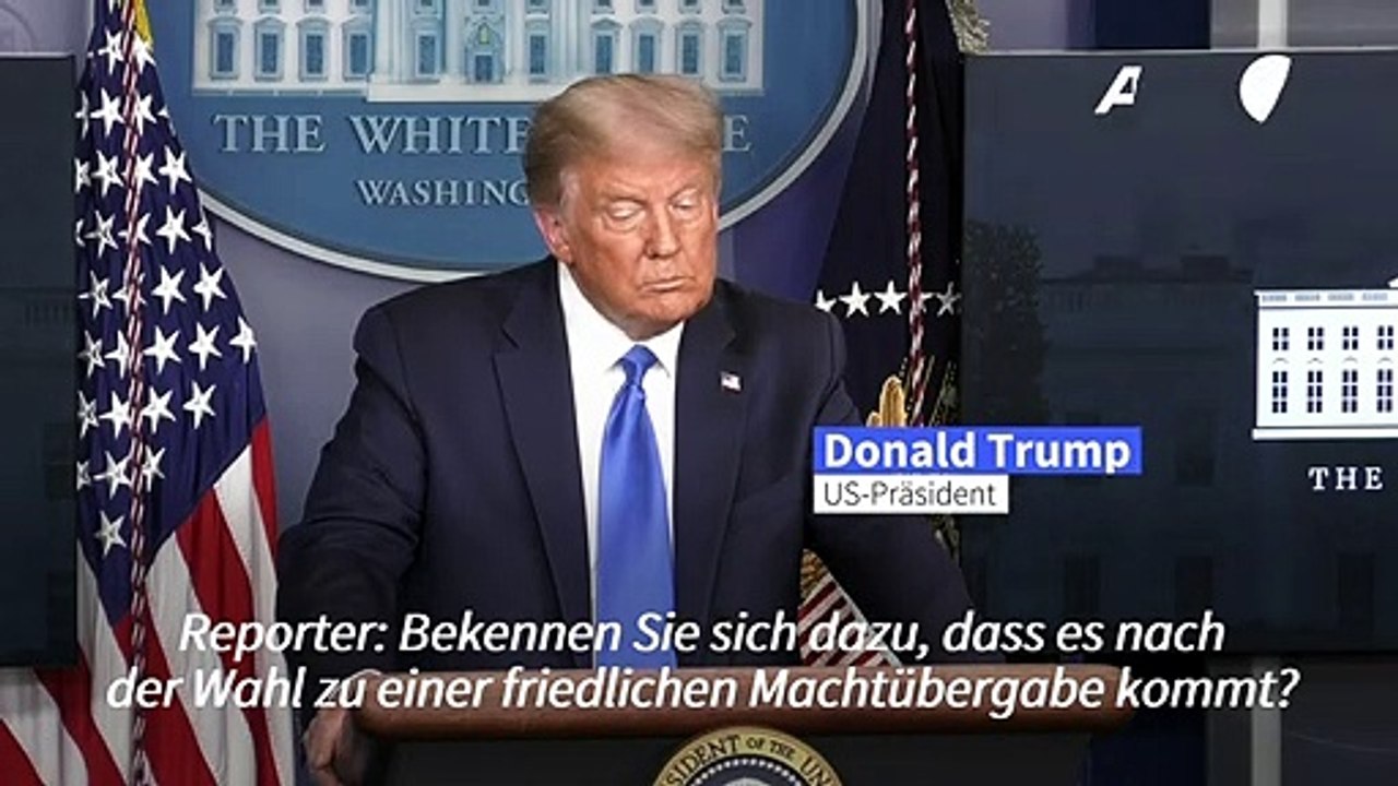 Trump lehnt Zusage von friedlichem Machtwechsel bei Wahlniederlage ab