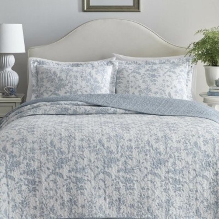 This Laura Ashley Home Reversible Quilt Set Has...