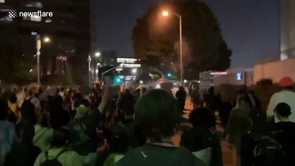 Hundreds march in Los Angeles against decision in Breonna Taylor case