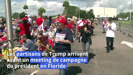 Floride: arrivée des partisans avant le meeting de Trump à Jacksonville