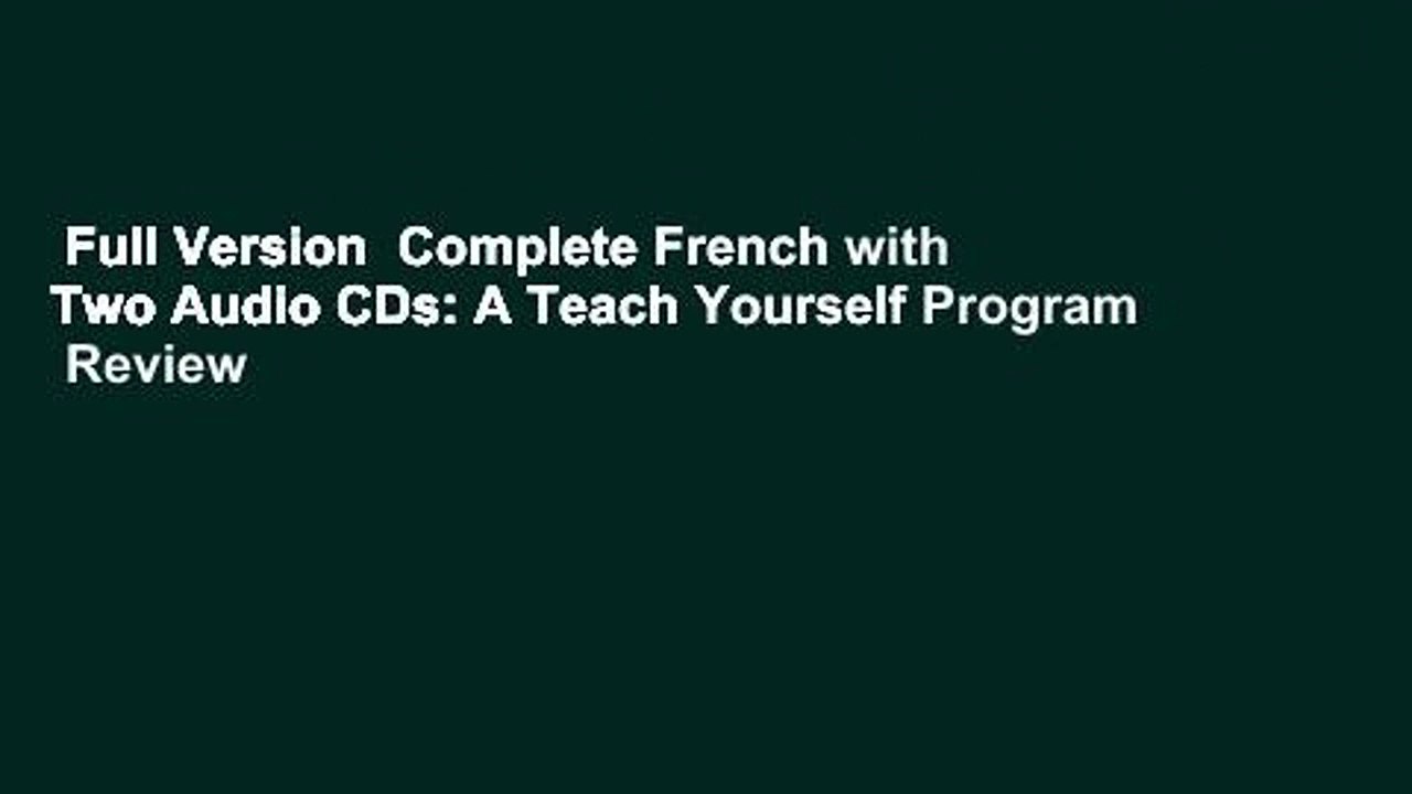 Full Version  Complete French with Two Audio CDs: A Teach Yourself Program  Review