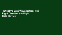 Effective Data Visualization: The Right Chart for the Right Data  Review