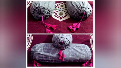 Super Easiest way to make Bolster  Round Pillow Cover At Home