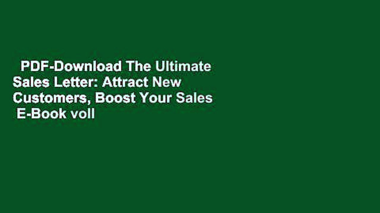 PDF-Download The Ultimate Sales Letter: Attract New Customers, Boost Your Sales  E-Book voll