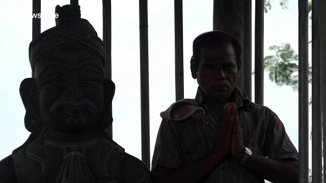 Man who earns £3 a day collecting plastic bottles spends life savings to build statue of himself