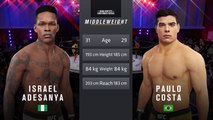 UFC 253: Adesanya vs. Costa –  UFC Middleweight Title Match  - CPU Prediction