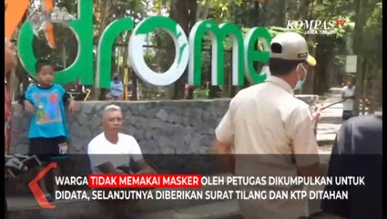 Download Video: Abai Protokol Kesehatan, Petugas Tahan KTP Warga Malang Yang Melanggar