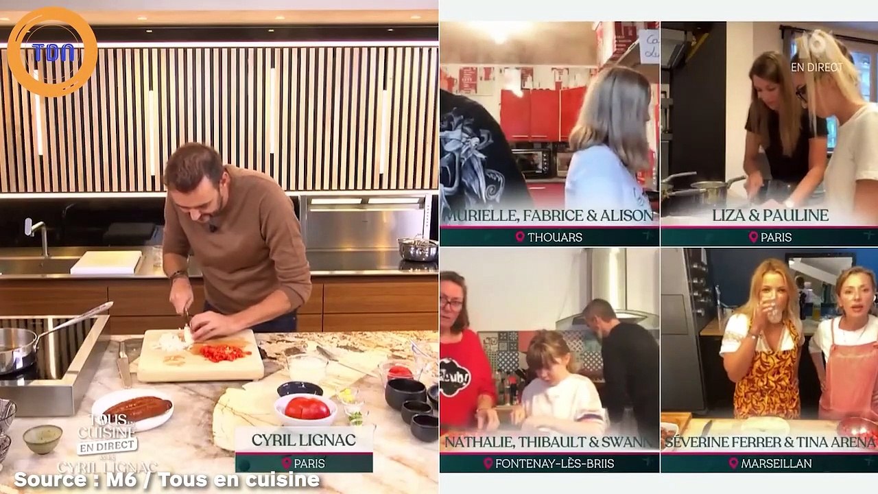 Tous en cuisine : Cyril Lignac un peu embarrassé par la tentative de drague de Séverine Ferrer